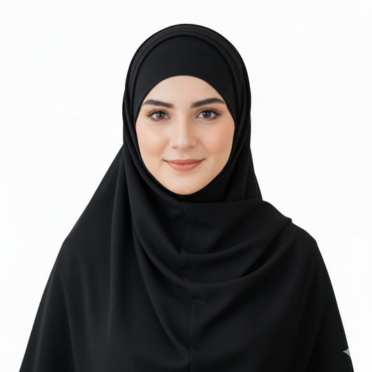 Black - Hijab Cap set