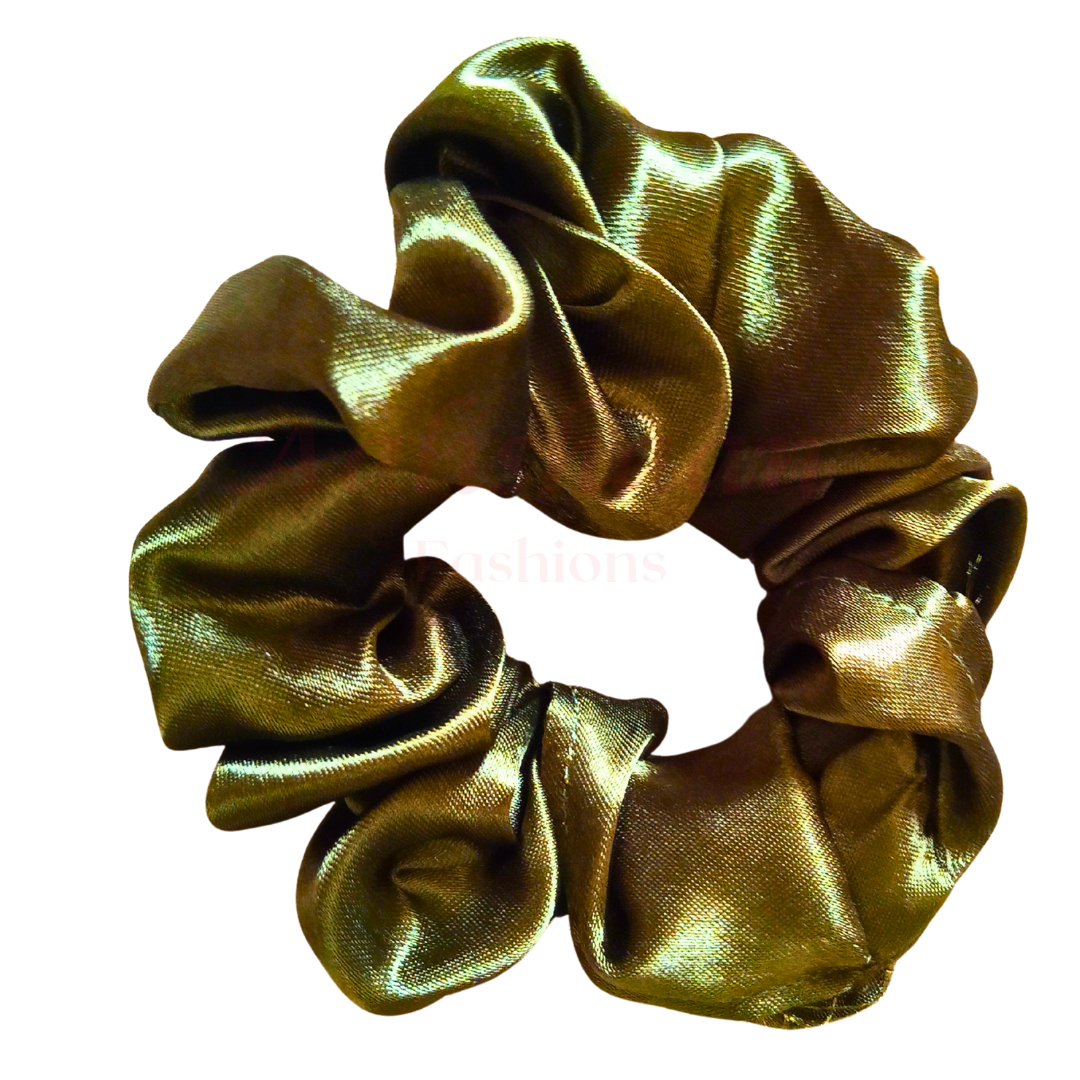 Dull Green best satin scrunchies volumize hijab beautiful and durable shop online pakistan