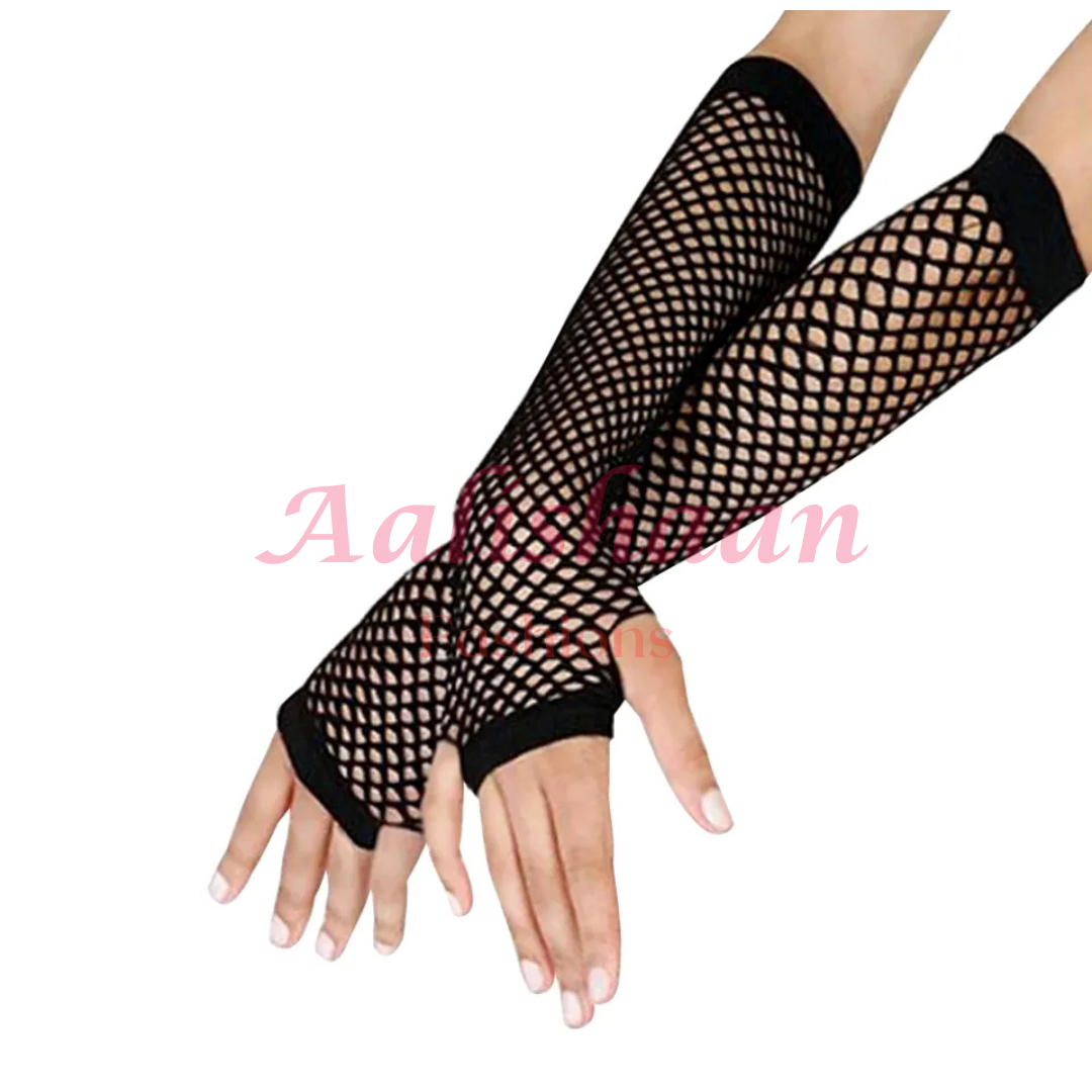 for stylish and modest fashion women Net Gloves - Fishnet Gloves sleeves for modest fashion women