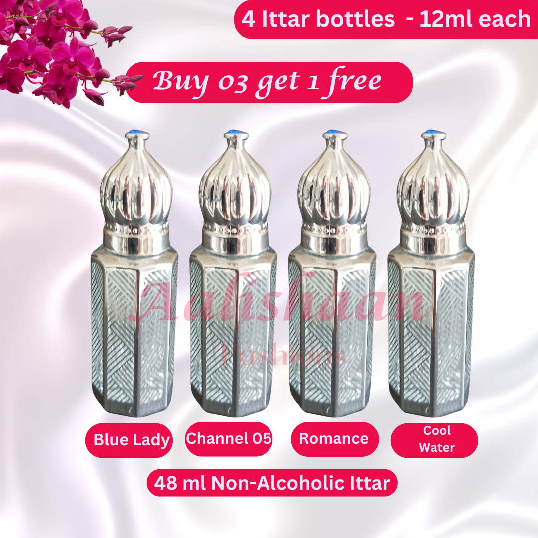 Pack of 8 Attar Perfume Bottles 48ml – Buy 3 and Get 1 Free Offer