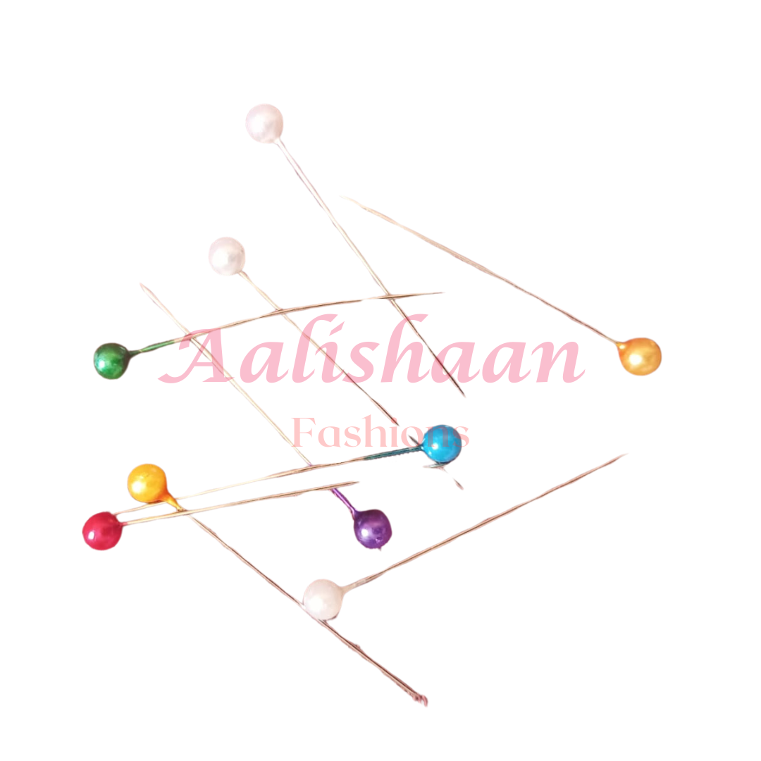 multicolor bead head pins for perfect grip of hijab scarf dupatta and abayas sewing pins fast delivery pakistan