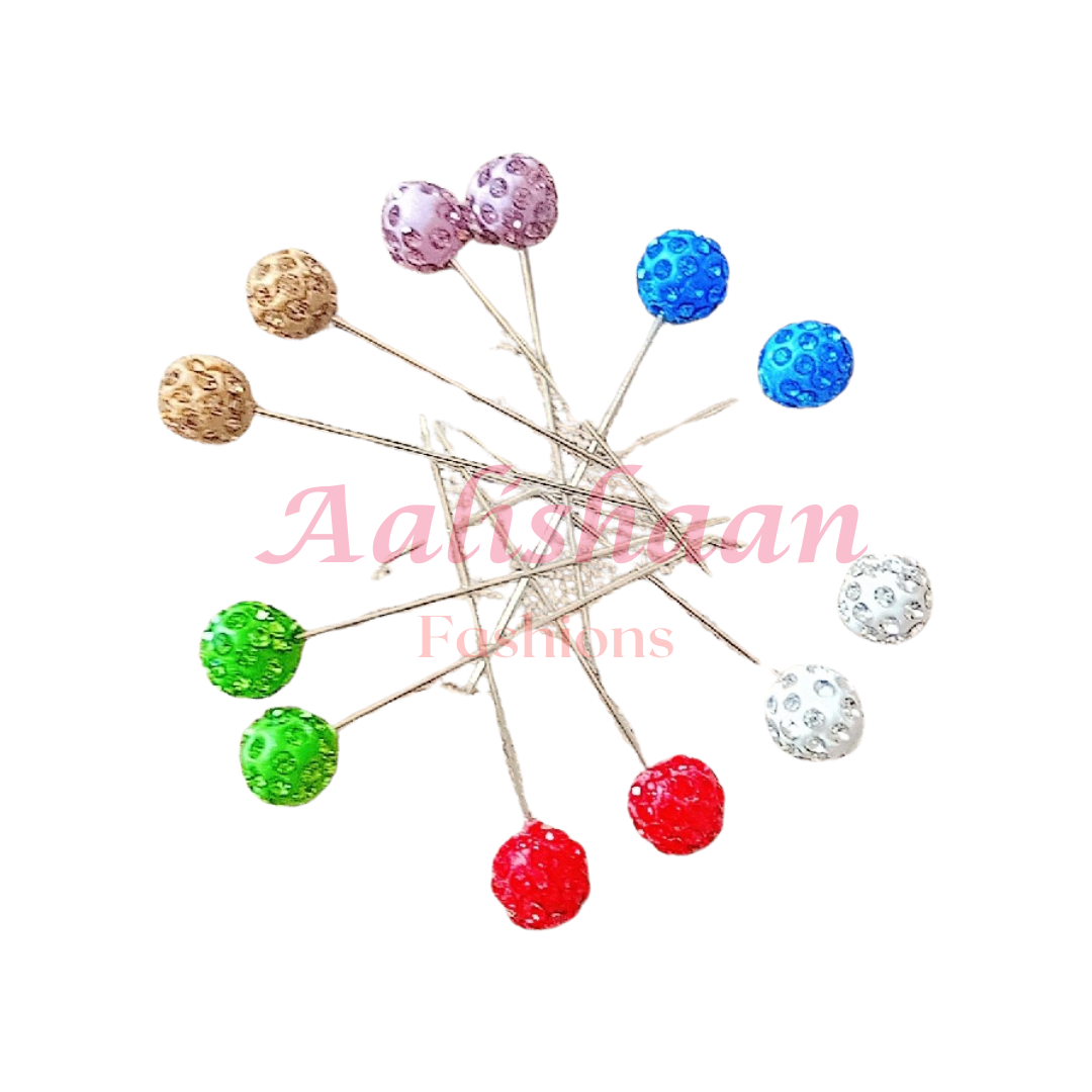 Rhinestone Multicolor ball Straight - Large Pins Wheel