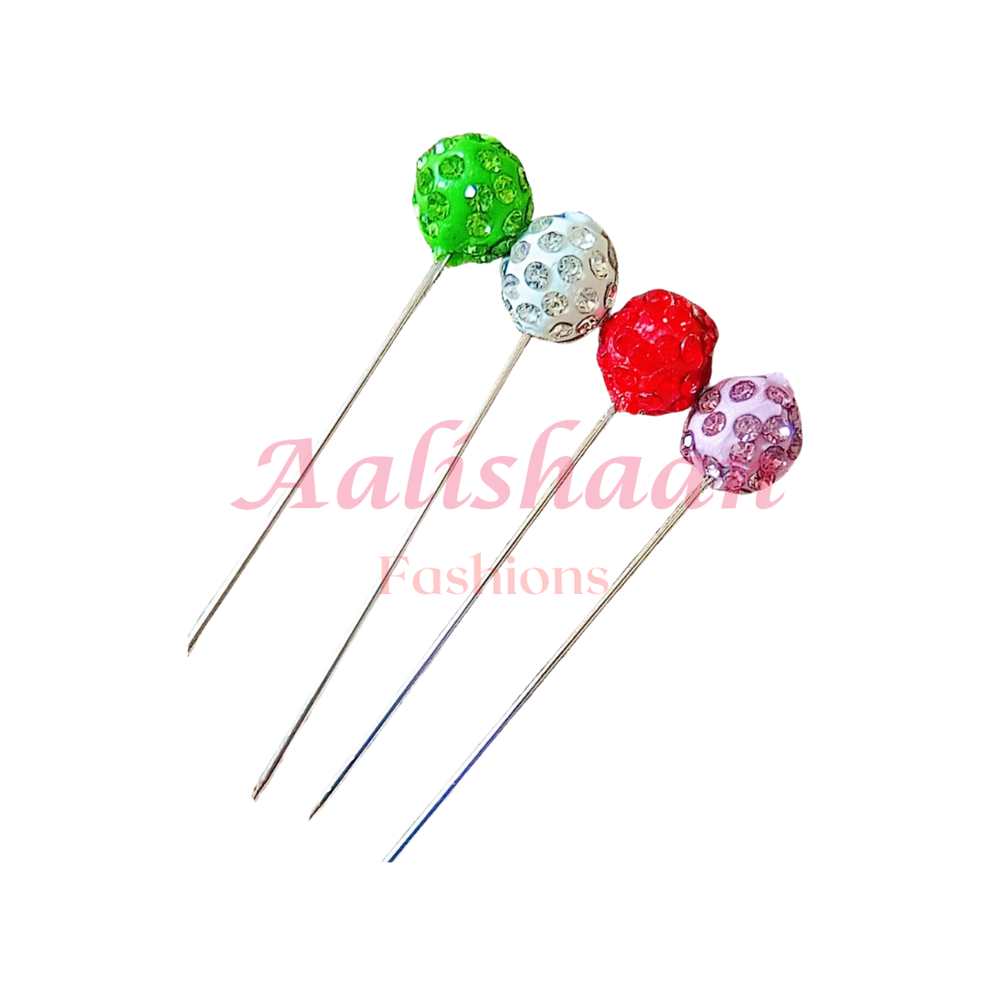 Rhinestone Multicolor ball Straight - Large Pins Wheel