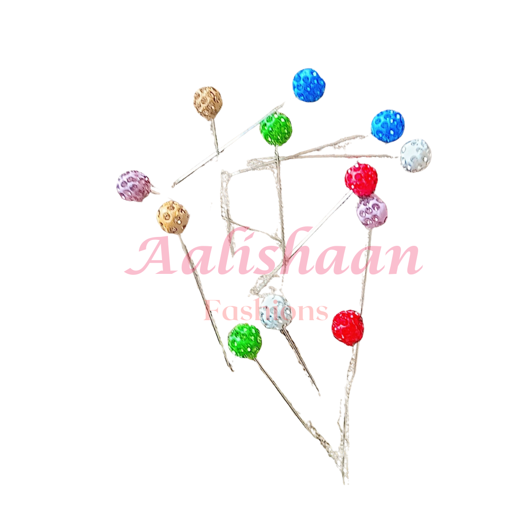 Rhinestone Multicolor ball Straight - Large Pins Wheel