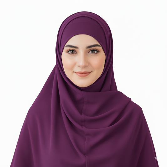 Soft Purple - Hijab and Cap set