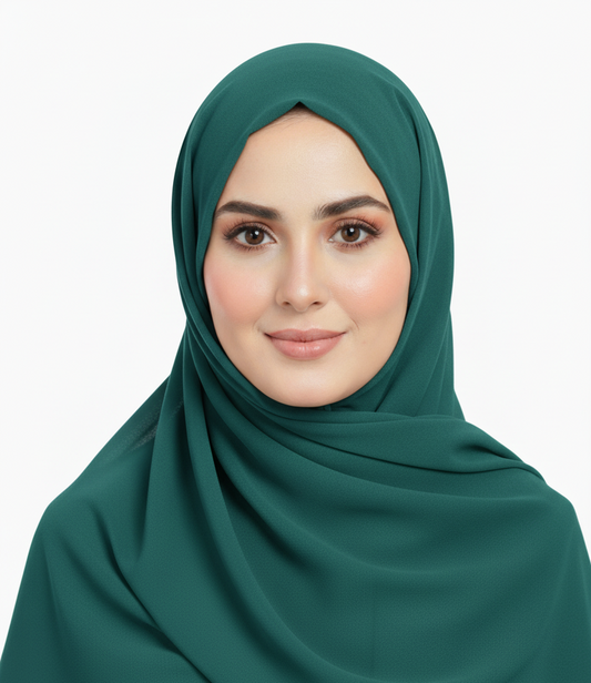 Turquoise - Premium Chiffon Georgette Hijab