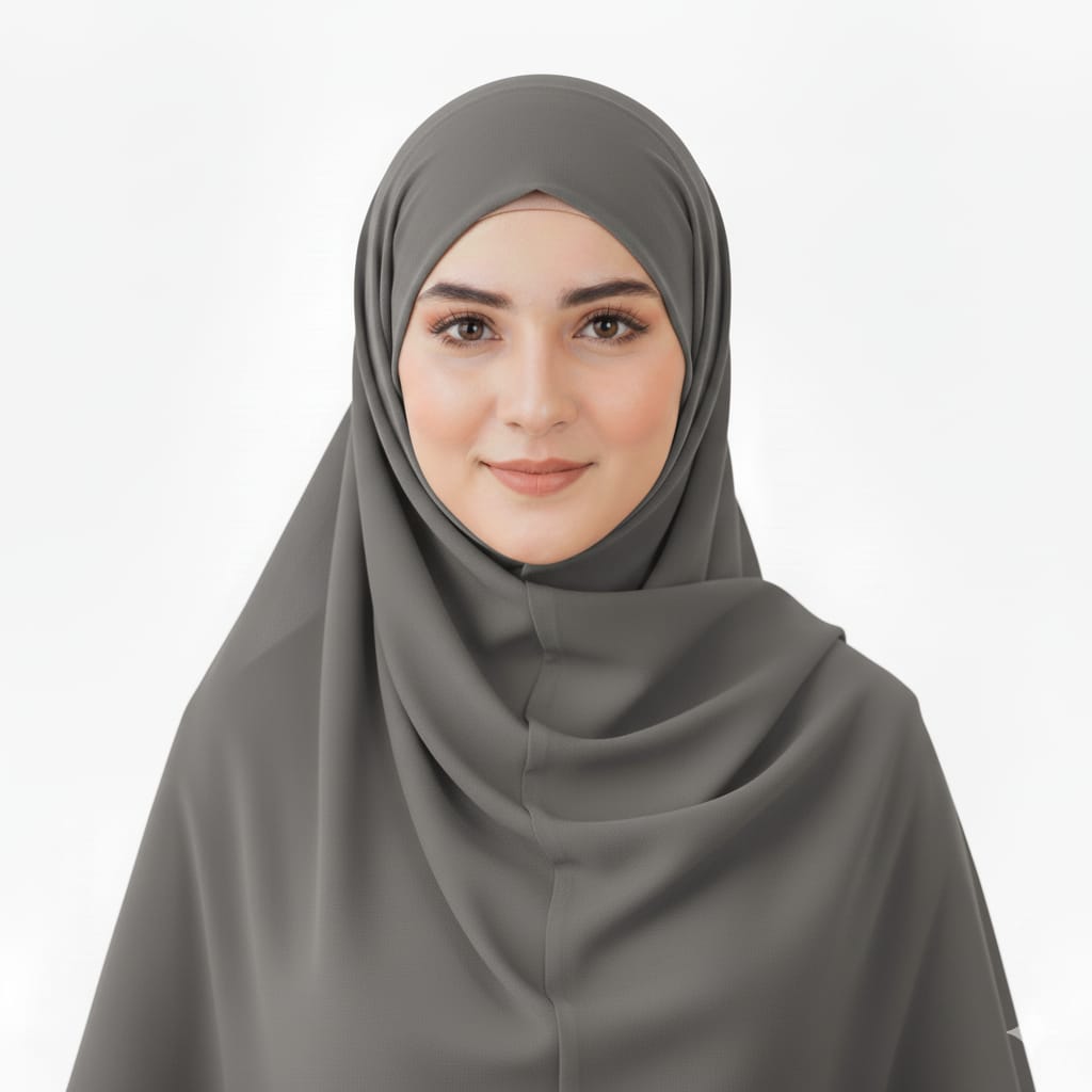 Grey - Premium Chiffon Georgette Hijab
