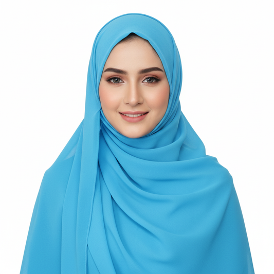 Sky Blue - Hijab Cap set