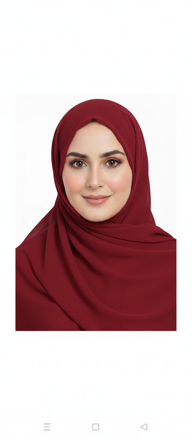 Wine - Premium Chiffon Georgette Hijab