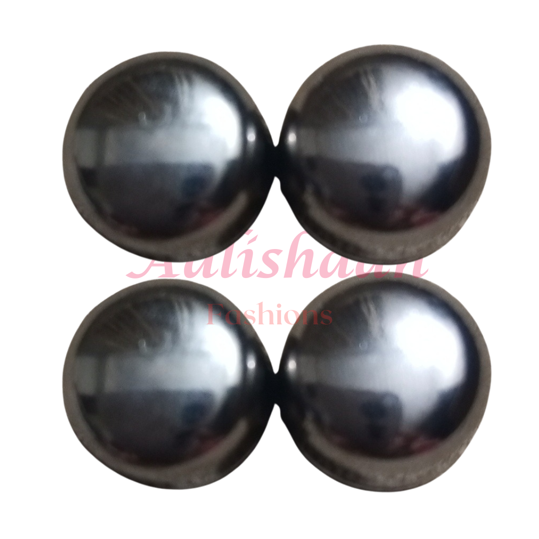 Shiny Black Hijab Magnets (Circle)