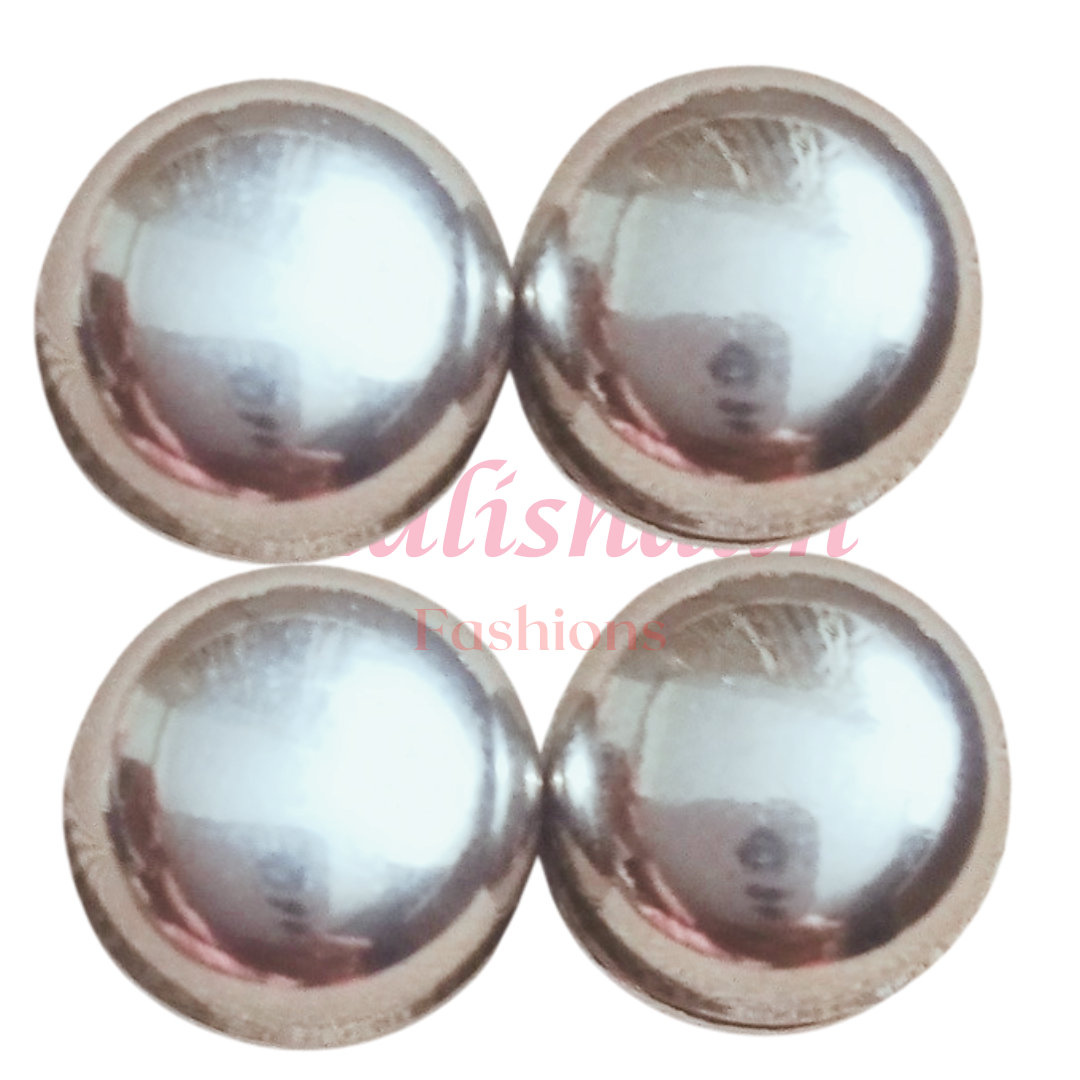 Shiny Silver Hijab Magnets (Circle)