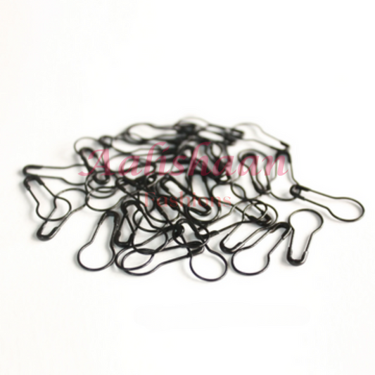 Black - Snag Free Pins - Aalishaan Fashions