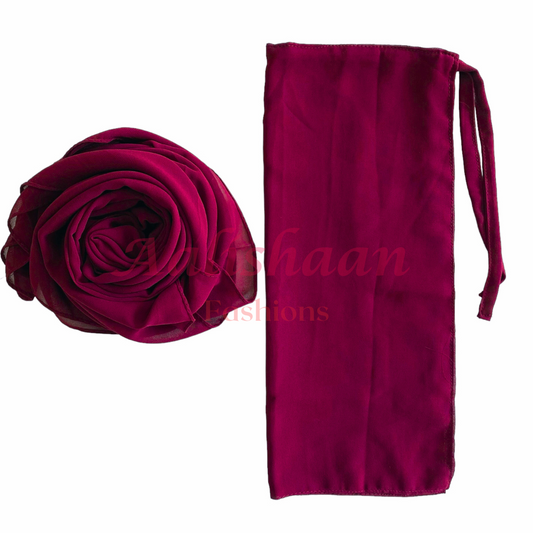 Currant - Premium Georgette Hijab - Niqab -Set