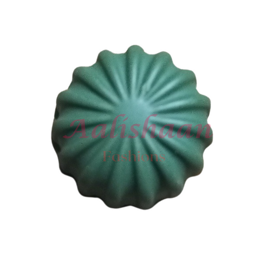 Green - Matte Hijab Magnets (Flower)