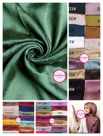 Luxe - Crinkle Silk Hijabs - Select your favorite