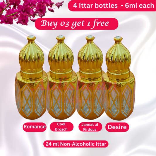 Buy 03 Get 01 Free - 24ml - Ittar - Non Alcoholic
