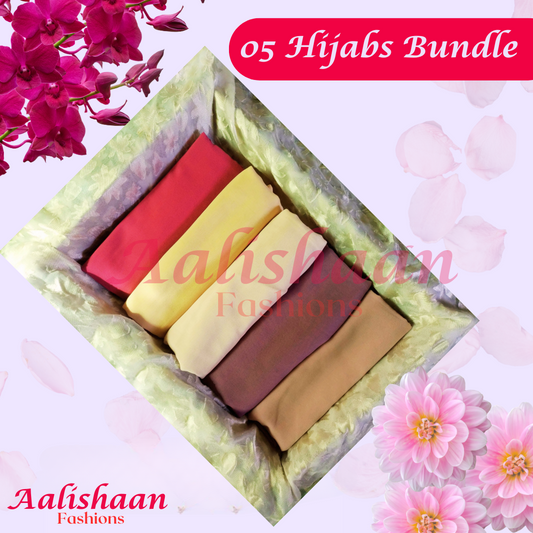 Pink Palette - Pack of 05 - Premium Georgette Hijab Bundles