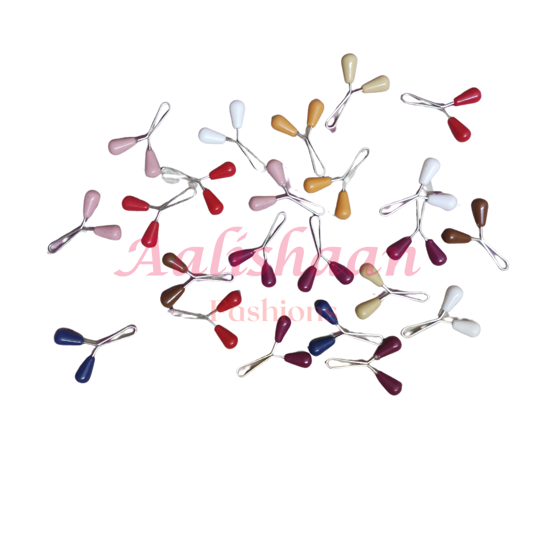 Multicolor Bead - Turkish Grip Pins - Pearl - Pack of 02, 04, 06, 12