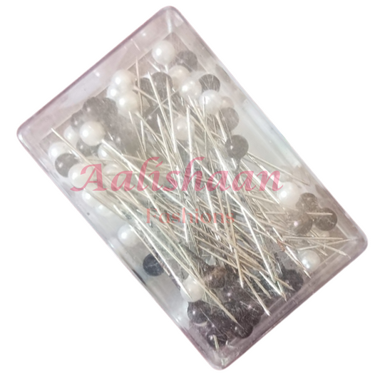Black & White Colour Bead Pins Small Box