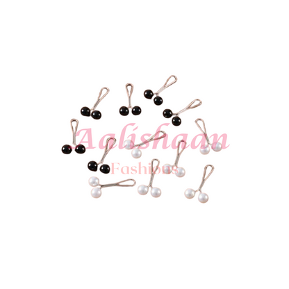 Black & White - Turkish Grip Pins - Pearl - Pack of 04, 06, 12