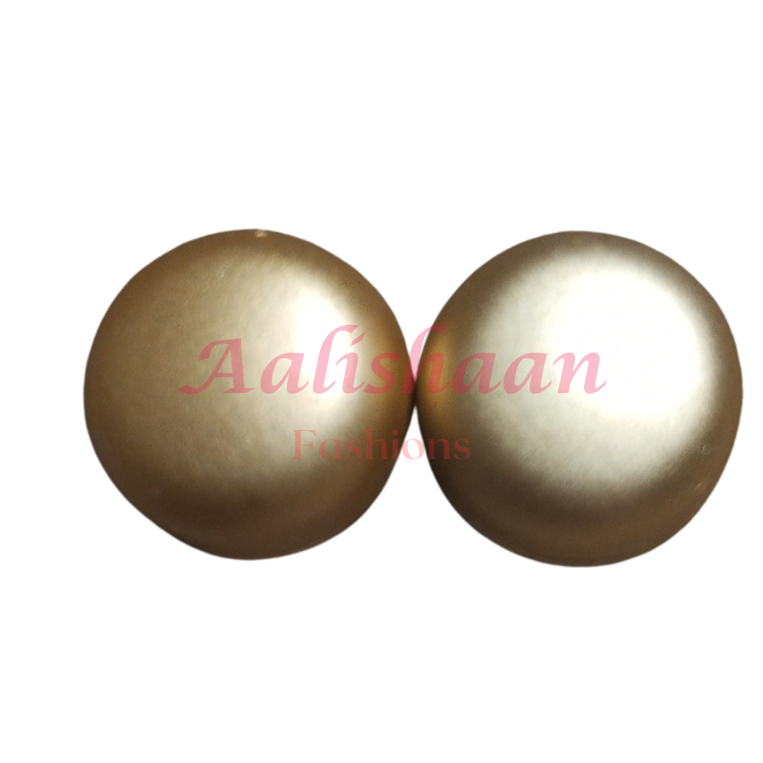 Golden - Matte Hijab Magnets (Circle) - (Pair of 2)