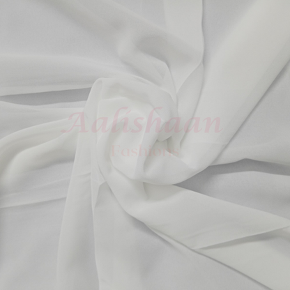 White - Premium Chiffon Georgette Hijab