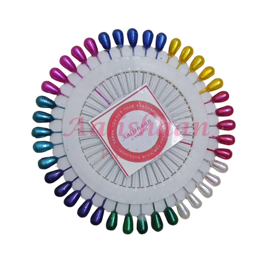 Plain - Multi colour- large bead- Pins Wheel 01, 02, 03