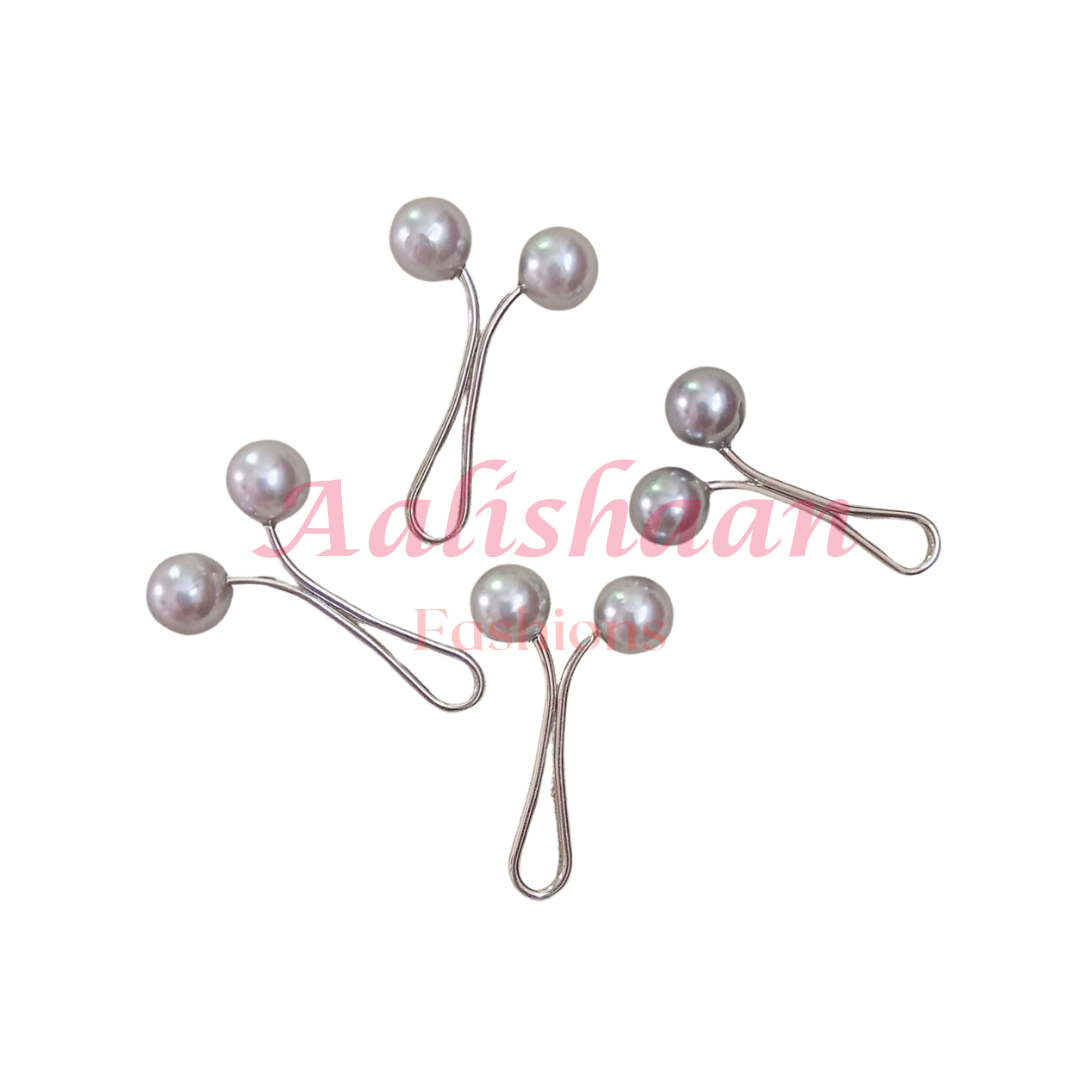 Silver Pearl - Turkish Grip Pins - Pack of 02, 04, 06