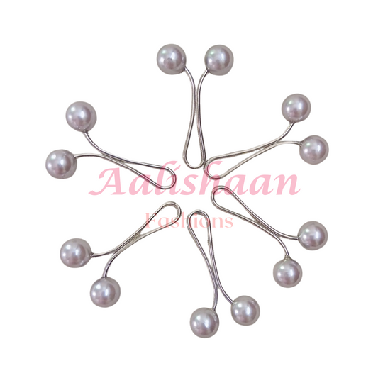 Silver Pearl - Turkish Grip Pins - Pack of 02, 04, 06