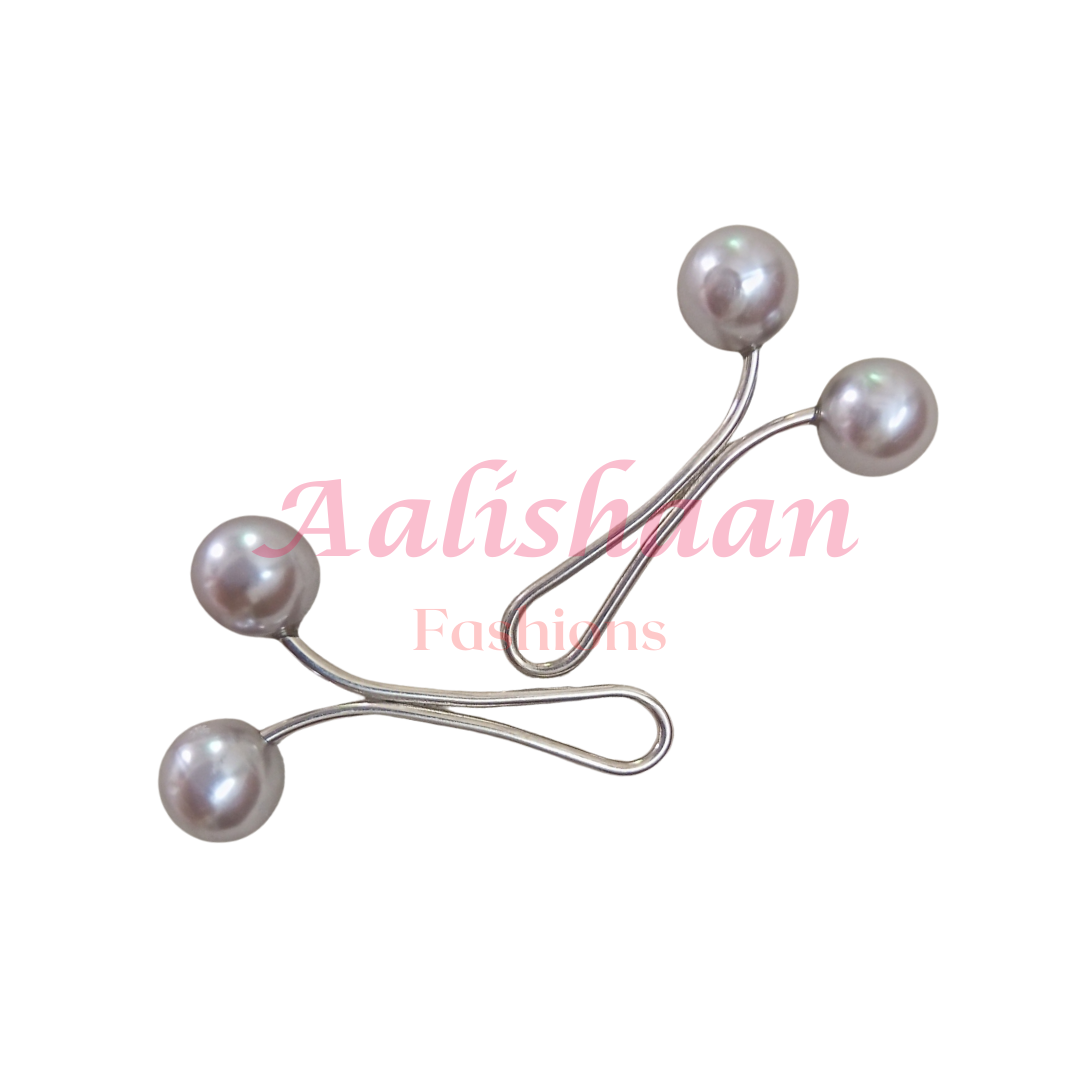 Silver Pearl - Turkish Grip Pins - Pack of 02, 04, 06